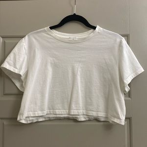 Princess Polly cropped white tee